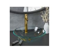 Lavabo de Bain avec Robinet et Drain à Poussoir Vasque à Poser de Toilette Lave-mains de Salle de Bain Lavabo de 3098441