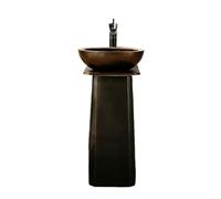 Lavabo De Buanderie Lavabo rétro extérieur, colonne, lavabo, cour, balcon, sur pied, salle de bain, art Lavabos Extérieurs Sur Pied