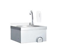 Lavabo de lavage avec robinet et distributeur de savon Inox