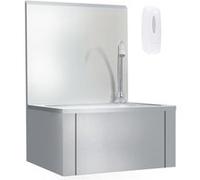 vidaXL Lave-mains 51114 à poser avec robinet et distributeur de savon pour cuisine atelier