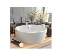 Vidaxl Lavabo De Luxe Avec Trop-Plein Blanc Mat 36x13 Cm Céramique