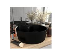 Lavabo de luxe avec trop plein Noir mat 36x13 cm Céramique