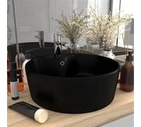 Lavabo de luxe avec trop plein Noir mat 36x13 cm Céramique Noir mat G