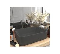 Lavabo de luxe Gris foncé mat 41x30x12 cm Céramique
