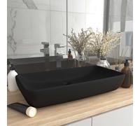 Lavabo de Luxe Rectangulaire Blanc Mat Céramique Vasque Lave-mains vidaXL