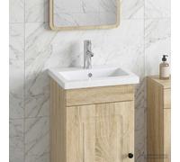 Lavabo de salle de bain avec robinet et évacuation Céramique bains vidaXL vidaXL
