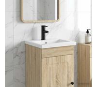 Lavabo de salle de bain avec robinet et évacuation Céramique bains vidaXL vidaXL