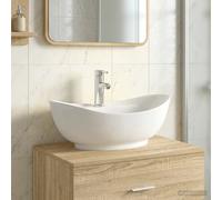 Lavabo de salle de bain avec robinet et évacuation Céramique bains vidaXL vidaXL