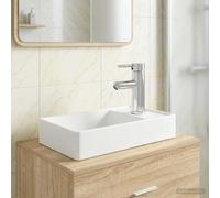Lavabo de salle de bain avec robinet et évacuation Céramique Efficace vidaXL vid