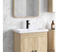 Lavabo de salle de bain avec robinet et évacuation Céramique Équipement vidaXL v