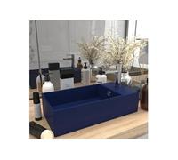 Lavabo de Salle de Bain avec Trop-plein Céramique Gris Foncé Lave-mains vidaXL