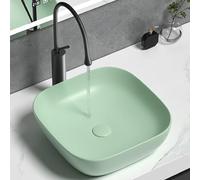 Lavabo De Salle De Bain En Céramique, Mini Lavabo À Poser, Style Artistique Créatif, For Hôtel, Balcon, Bar, Appartement, Restaurant(Vert)