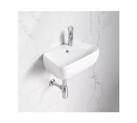 Lavabo de Salle de Bain en céramique, Petit lavabo ménager, lavabo de Balcon, lavabo d'angle, Mini lavabo Mural de Petite Taille, récipient