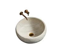 Lavabo de Salle de Bain en Pierre Artificielle, Facile à Nettoyer et à Installer, pour Une Utilisation Intérieure et Extérieure, Hôtels, Maisons D'hôtes