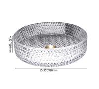 Lavabo de salle de bain en verre cristal en forme de diamant transparent pour vaisseau