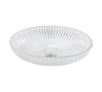 Lavabo de Salle de Bain Lavabo en Verre Cristal Transparent Installation de Comptoir Combo Lavabo de Salle de Bain Ovale Lavabo de Vanité Art Bassin avec Drain Pop Up en Laiton