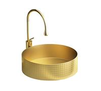 Lavabo de salle de bain Lavabos de salle bain Lavabo à comptoir rond | Bassin d'art de lavage d'évier de cuvette de vanité