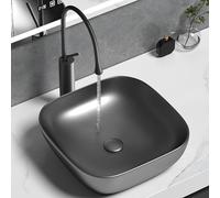 Lavabo de salle de bain, mini-vasque de salle de bain en céramique, lavabo simple, facile à installer et à nettoyer, lavabo pour hôtel, balcon, bar, appartement, restaurant, art créatif (