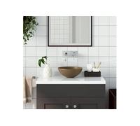 Lavabo de Salle de Bain Rond Vasque à Poser de Toilette Lave-mains de Cuisine Salle Cosmétique Maison Intérieur 146985