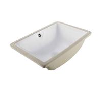 Lavabo de Salle de Bain sous Plan-VEVOR-460 x 330 mm-Vasque Rectangulaire en Céramique Blanche-Évier Moderne à Encastrer