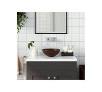 Lavabo de Salle de Bain Vasque à Poser de Toilette Lave-mains de Cuisine Salle Cosmétique Maison Intérieur Céramique 146984