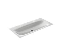 Lavabo double encastré Keuco Edition 11 Art 32590551202 Manhattan, 120,6 x 0,4 x 49,3 cm, 2 x 1 trou pour robinet