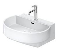 Lavabo Duravit Balcon 241160AA00 60 x 48 cm, blanc brillant, avec trou pour robinetterie, trop-plein, plage pour trou pour robinetterie