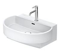Lavabo de balcon Duravit 241165AC00 65 x 48 cm, finition satinée blanc , avec trou pour robinetterie, trop-plein, plage pour trou pour robinetterie