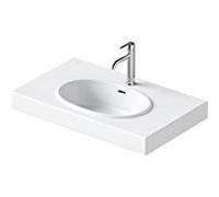 Duravit Balcoon lavabo, 1 trou pour robinet, avec trop-plein, largeur 800mm, 241280AC00, Couleur: Soie matte blanche
