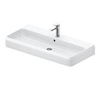 Lavabo Duravit Collection One 2382100000 100 x 47 cm, blanc brillant, avec trou de robinetterie, trop-plein et plateforme pour trou de robinetterie.