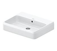 Duravit Lavabo Qatego 2382600060 60×47cm Blanc brillant sans trou pour robinetterie trop-plein
