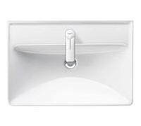 Lavabo Suspendu Duravit D-Neo WonderGliss, Avec trop-plein, 1 trou 650x170mm Blanc