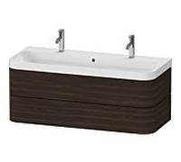 Duravit Happy D.2 Plus meuble lavabo HP4379O69690000 117,5x49cm, 2 tiroirs, noyer brossé