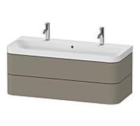 Duravit Meuble-lavabo Happy D.2 Plus HP4379O92920000 117,5x49 cm 2 tiroirs satiné gris pierre