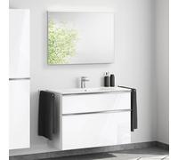 Lavabo Duravit ME by Starck avec meuble bas evineo ineo4 l: 103 cm, avec poignée, avec miroir,, 233610AA00+BE0267WH+BEA011MI,
