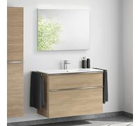 Lavabo Duravit ME by Starck avec meuble bas evineo ineo4 l: 103 cm, avec poignée, avec miroir,, 233610AA00+BE0267O BEA011MI,
