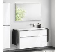 Lavabo Duravit ME by Starck avec meuble bas evineo ineo4 l: 123 cm, avec poignée, avec miroir,, 233612AC60+BE0268WH+BEA012MI,
