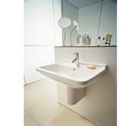 Duravit Lavabo Starck 3 0300650000 65 x 48,5 cm blanc, avec trou de robinetterie, trop-plein et banc