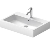 Lavabo Duravit Vero 700mm, avec trop-plein, avec banc à trou pour robinet, 1 trou pour robinet, 04547000001, Couleur: Blanc avec Wondergliss