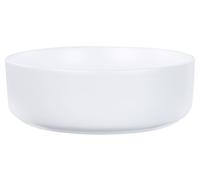 Lavabo en Céramique 36 cm Rond Salle de Bain Evier Vasque Blanc Cassé Mat Calig