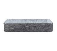 Lavabo en céramique 61 x 35 cm effet granite gris ARTAJ