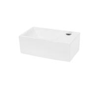 Lavabo en Céramique Blanc 350x205x125 mm, Rectangulaire, sans Kit de Vidange,