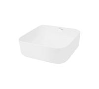 Lavabo en Céramique Blanc 390x390x140 mm avec Garniture de Vidage 1 1/4