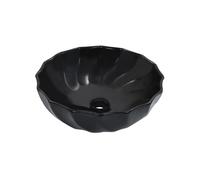 vidaXL Lavabo lave-mains en céramique 46×17 cm Noir