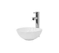 Lavabo en céramique pour salle de bain lavabo á poser forme ronde ø 28x11,6 cm