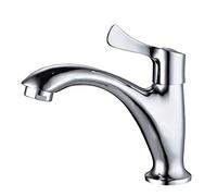 Lavabo en cuivre Robinet Froid Simple, lavabo de Salle de Bains sous Le comptoir, robinets de lavabo, Corps entièrement en cuivre, Robinet d'eau en Argent, Robinet de Navire