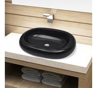Lavabo en Forme Ovale Céramique Lave-Mains Vasque pour Salle de Bain vidaXL