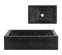 vidaXL Lavabo 45x30x12 cm marbre noir brillant