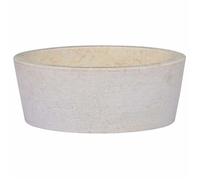 vidaXL - Lavabo en marbre - Ø40x15 cm - Crème - Fait à la main