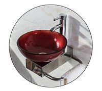 Lavabo en verre trempé - Mini lavabo mural - Design artistique - Parfait pour les salles de bains modernes